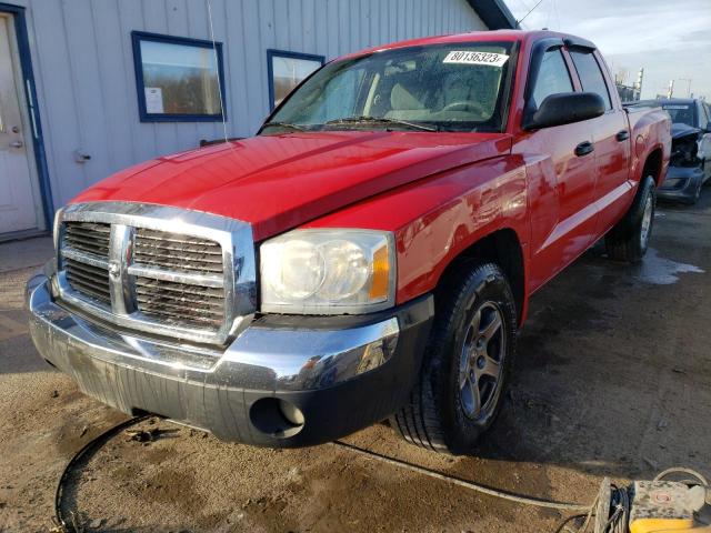 1D7HE48K55S177873 - 2005 DODGE DAKOTA QUAD SLT RED photo 1