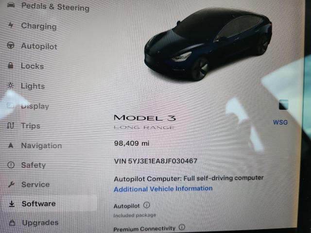 5YJ3E1EA8JF030467 - 2018 TESL MODEL 3 Boz foto 9