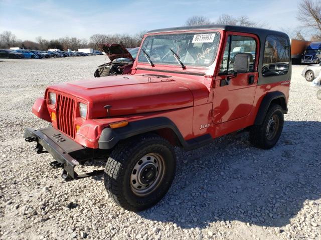 1J4FY19P7RP414366 - 1994 JEEP WRANGLER / S RED photo 1