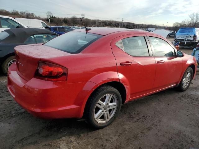 1C3CDZCB8CN137217 - 2012 DODGE AVENGER SXT RED photo 3