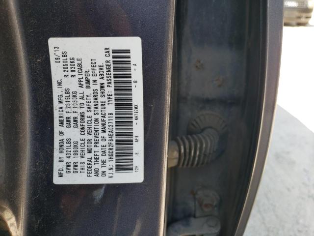 1HGCR2F84EA027118 - 2014 HONDA ACCORD EXL GRAY photo 12