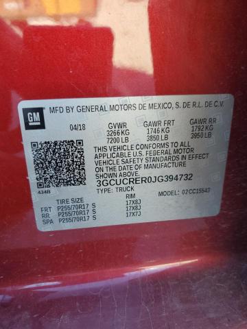 3GCUCRER0JG394732 - 2018 CHEVROLET SILVERADO C1500 LT RED photo 12