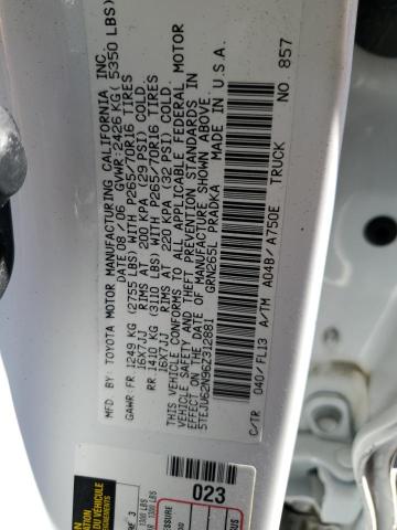 5TEJU62N96Z312881 - 2006 TOYOTA TACOMA DOUBLE CAB PRERUNNER WHITE photo 13