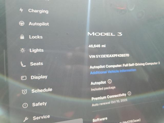 5YJ3E1EAXPF439370 - 2023 TESLA MODEL 3 BLACK photo 9