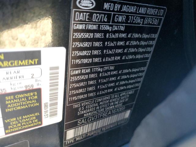 SALGV3TF6EA161089 - 2014 LAND ROVER RANGE ROVE AUTOBIOGRAPHY BLACK photo 13