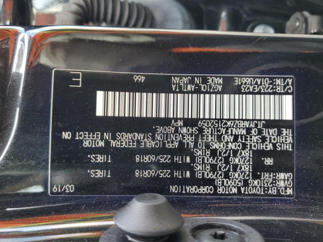 JTJYARBZ6K2152059 - 2019 LEXUS NX 300 BASE BLACK photo 12