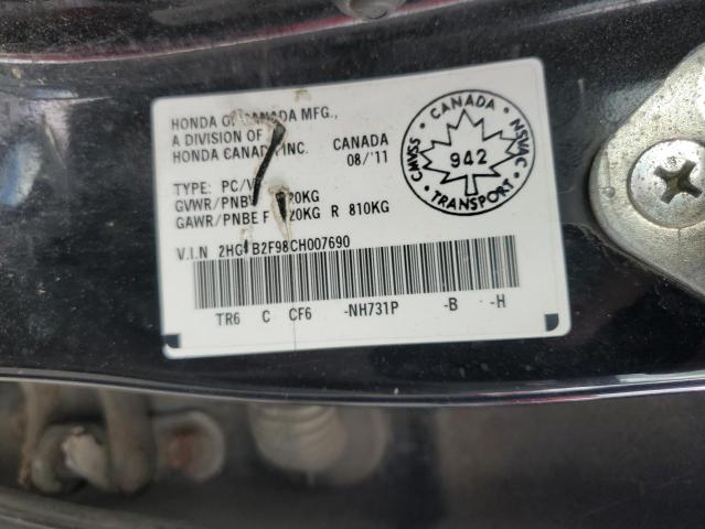 2HGFB2F98CH007690 - 2012 HONDA CIVIC EXL 黑色 照片 13