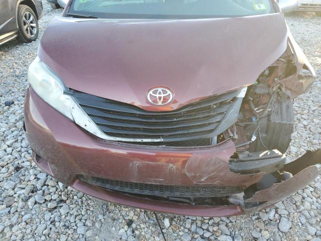 5TDDK3DC7DS063116 - 2013 TOYOTA SIENNA XLE BURGUNDY photo 12