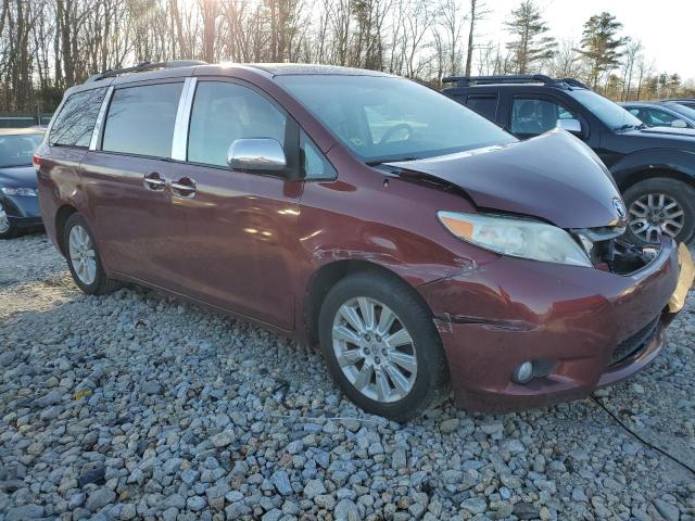 5TDDK3DC7DS063116 - 2013 TOYOTA SIENNA XLE BURGUNDY photo 4