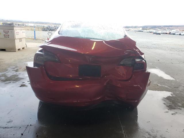 5YJ3E1EA9NF303955 - 2022 TESLA MODEL 3 წითელი ფოტო 6