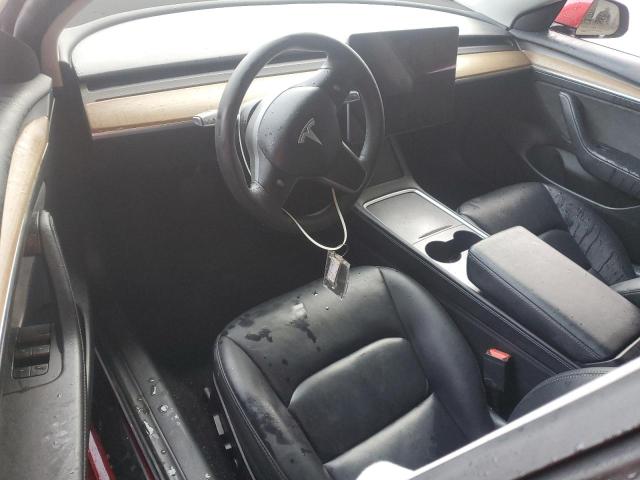 5YJ3E1EA9NF303955 - 2022 TESLA MODEL 3 წითელი ფოტო 8