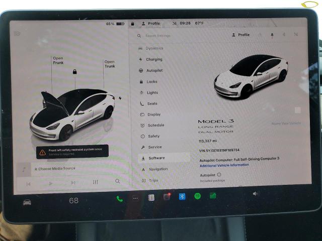 5YJ3E1EB1NF189734 - 2022 TESLA MODEL 3 Ağ foto 9