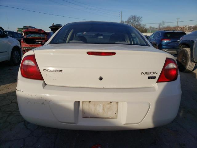 1B3ES56C24D627104 - 2004 DODGE NEON SXT WHITE photo 6