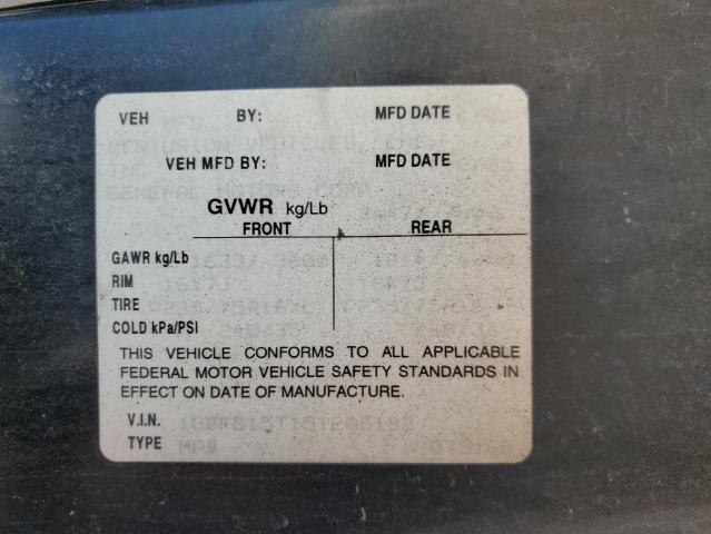 1GBFG15T151208182 - 2005 CHEVROLET EXPRESS G1 BLACK photo 13