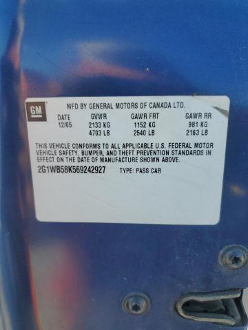 2G1WB58K569242927 - 2006 CHEVROLET IMPALA LS BLUE photo 12