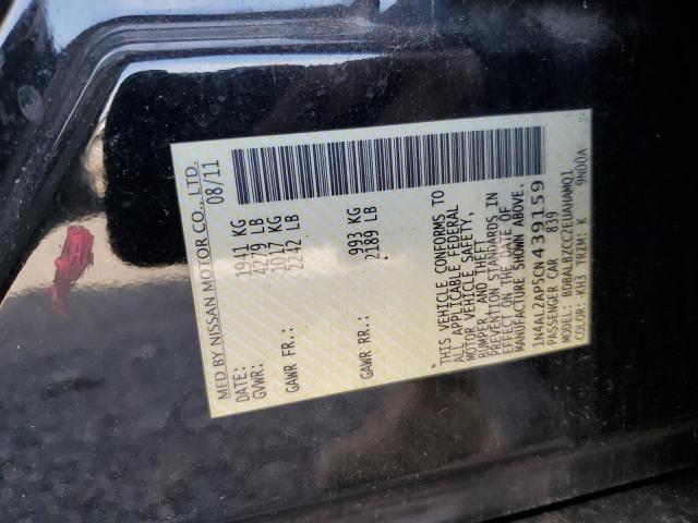 1N4AL2AP5CN439159 - 2012 NISSAN ALTIMA BASE BLACK photo 12