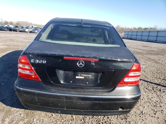 WDBRF64JX2E006842 - 2002 MERCEDES-BENZ C 320 BLACK photo 6