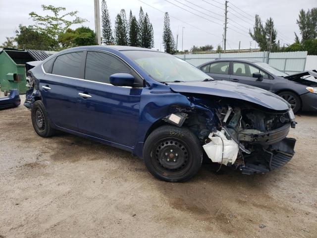 3N1AB7AP0HY262110 - 2017 NISSAN SENTRA S BLUE photo 4