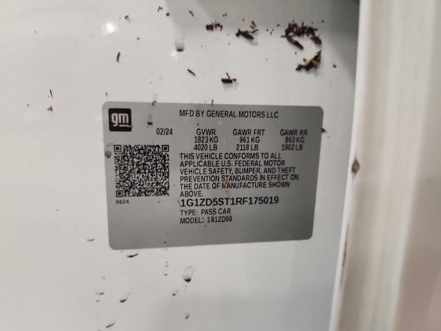 1G1ZD5ST1RF175019 - 2024 CHEVROLET MALIBU LT Ağ foto 13