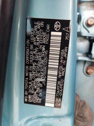 JTDKDTB34C1025195 - 2012 TOYOTA PRIUS C 蓝色 照片 13