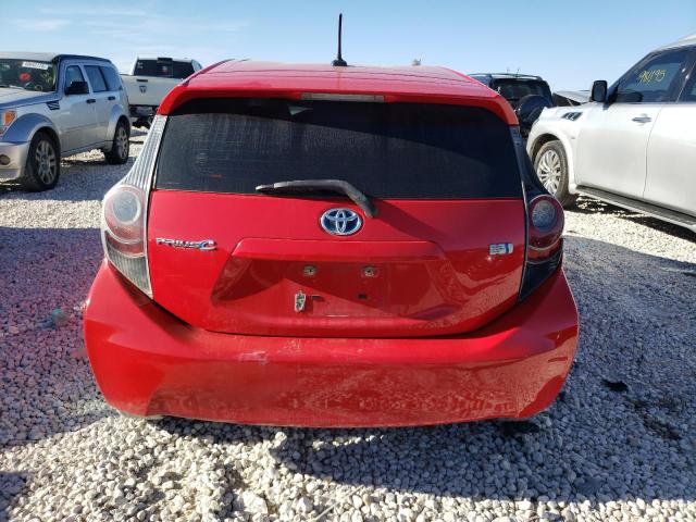 JTDKDTB35C1511322 - 2012 TOYOTA PRIUS C RED photo 6