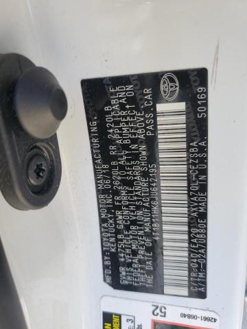 4T1B11HK6JU642195 - 2018 TOYOTA CAMRY L WHITE photo 13