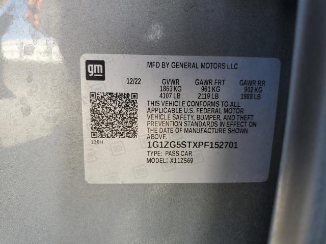 1G1ZG5STXPF152701 - 2023 CHEVROLET MALIBU RS GRAY photo 13