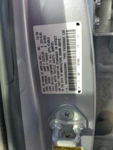 1HGCP26499A049981 - 2009 HONDA ACCORD LXP SILVER photo 12