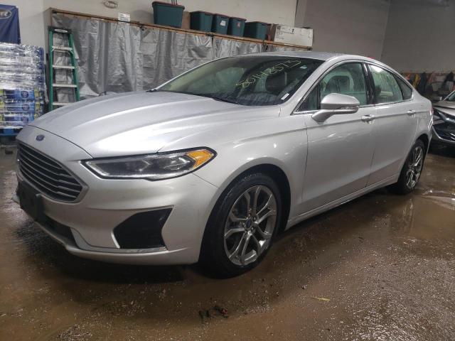 3FA6P0CD6KR272582 - 2019 FORD FUSION SEL SILVER photo 1