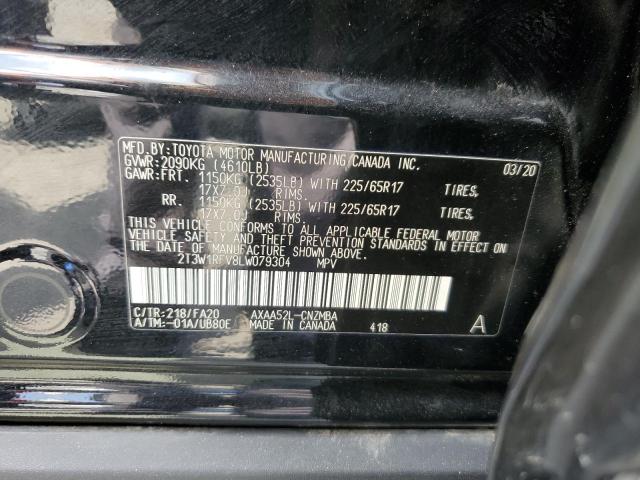 2T3W1RFV8LW079304 - 2020 TOYOTA RAV4 XLE 黑色 照片 13