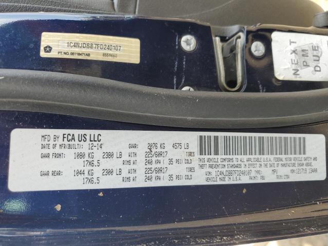 1C4NJDBB7FD240107 - 2015 JEEP COMPASS SPORT 蓝色 照片 12