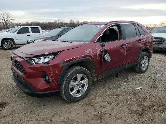 2T3P1RFV7MW227318 - 2021 TOYOTA RAV4 XLE BURGUNDY photo 1