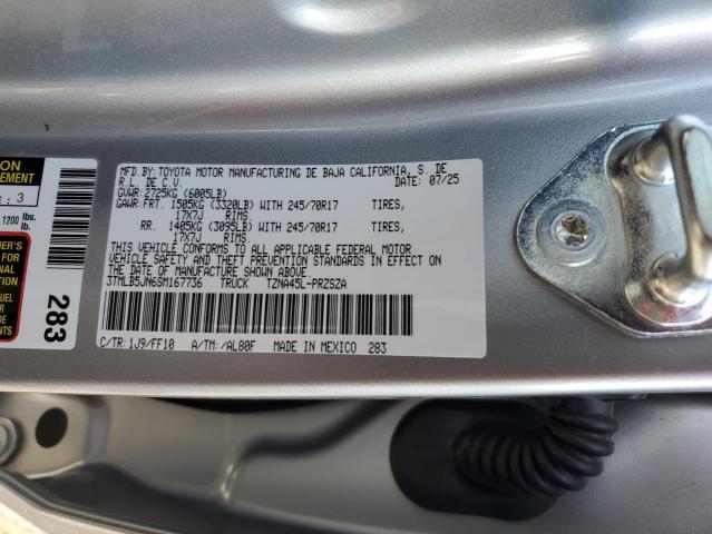 3TMLB5JN6SM167736 - 2025 TOYOTA TACOMA DOUBLE CAB 银色 照片 13