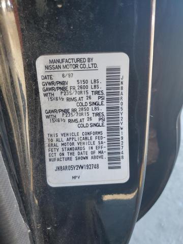 JN8AR05Y2VW192748 - 1997 NISSAN PATHFINDER LE BLACK photo 13