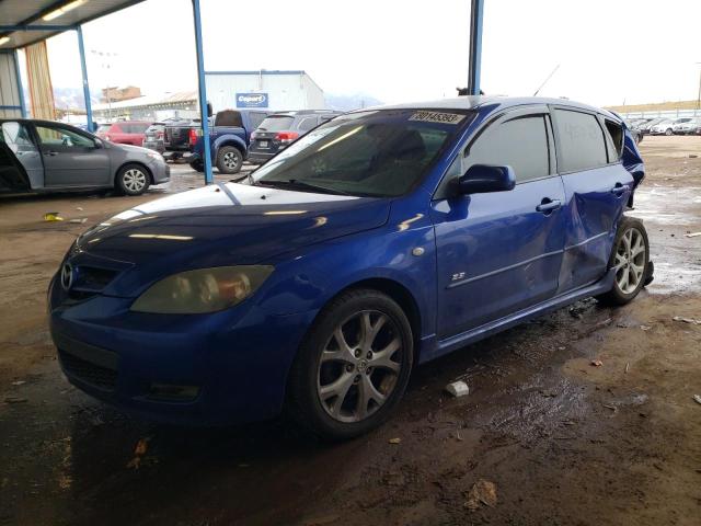 JM1BK343181842439 - 2008 MAZDA 3 HATCHBACK BLUE photo 1