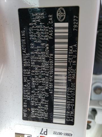 4T1BF1FK1GU609778 - 2016 TOYOTA CAMRY LE WHITE photo 13