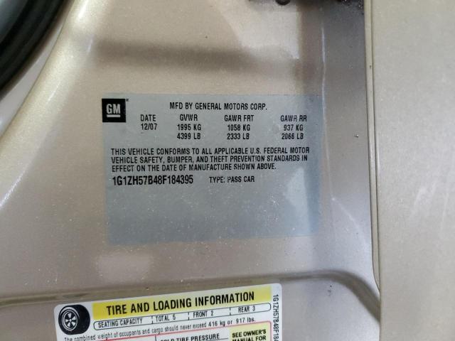 1G1ZH57B48F184395 - 2008 CHEVROLET MALIBU 1LT GOLD photo 13