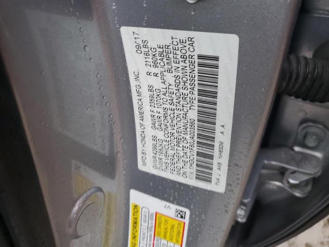 1HGCV1F60JA003560 - 2018 HONDA ACCORD EXL SILVER photo 12