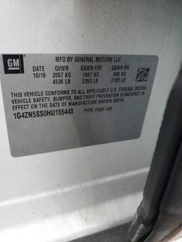 1G4ZN5SS0HU155443 - 2017 BUICK LACROSSE PREFERRED WHITE photo 12