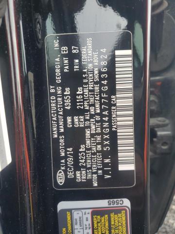 5XXGN4A77FG436824 - 2015 KIA OPTIMA EX შავი ფოტო 12