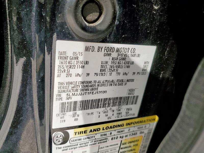 5LMJJ2JT1FEJ13630 - 2015 LINCOLN NAVIGATOR BLACK photo 13