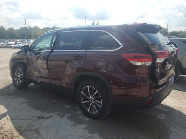 5TDJZRFH9KS987340 - 2019 TOYOTA HIGHLANDER SE BURGUNDY photo 2