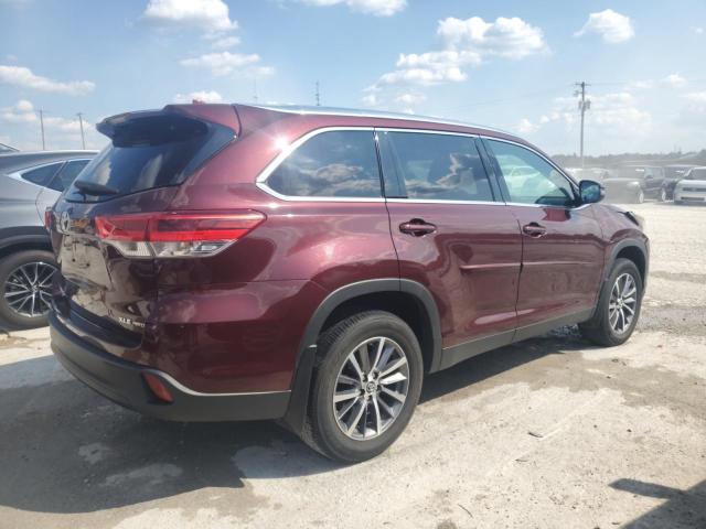 5TDJZRFH9KS987340 - 2019 TOYOTA HIGHLANDER SE BURGUNDY photo 3