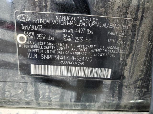 5NPE34AF4HH554275 - 2017 HYUNDAI SONATA SPORT 黑色 照片 12