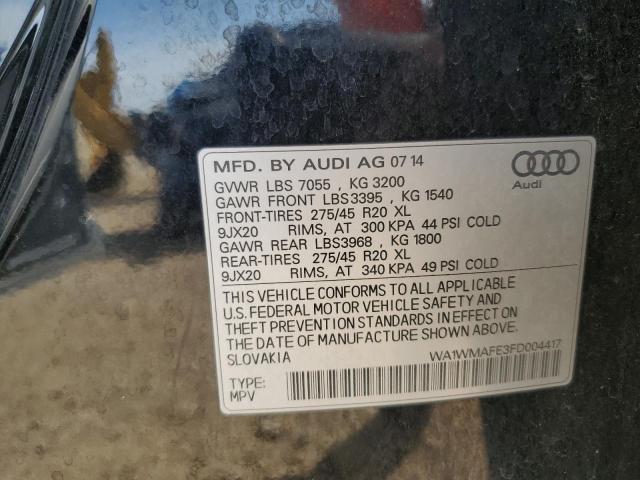 WA1WMAFE3FD004417 - 2015 AUDI Q7 TDI PRESTIGE BLACK photo 13