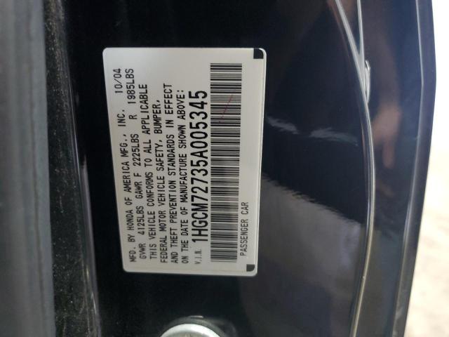 1HGCM72735A005345 - 2005 HONDA ACCORD EX GRAY photo 12