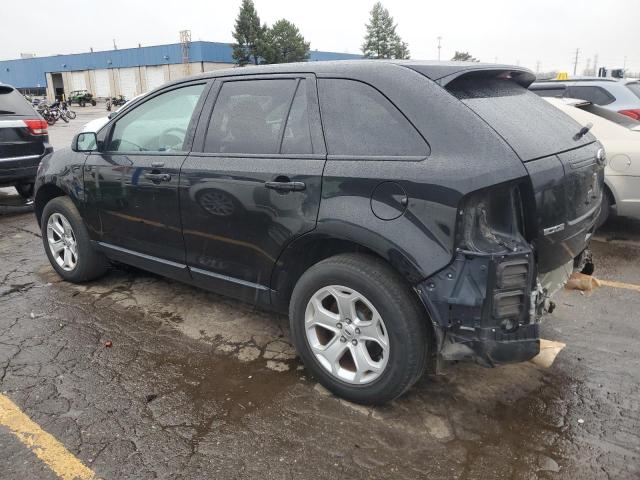 2FMDK4JC1EBB17485 - 2014 FORD EDGE SEL BLACK photo 2