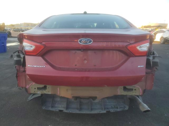 3FA6P0H75GR122960 - 2016 FORD FUSION SE RED photo 6
