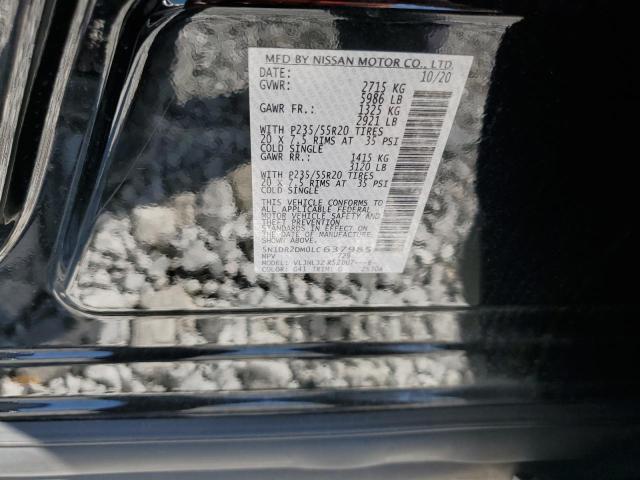 5N1DR2DM0LC637985 - 2020 NISSAN PATHFINDER PLATINUM 黑色 照片 14