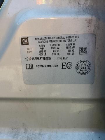 1G1PA5SH6B7259588 - 2011 CHEVROLET CRUZE LS GRAY photo 12